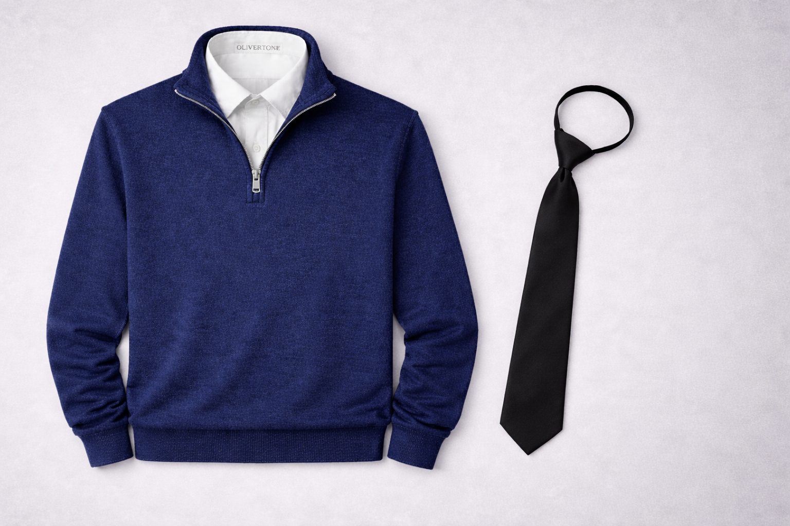 Navy Quarter Zip – 3-in-1 (Without Tie)