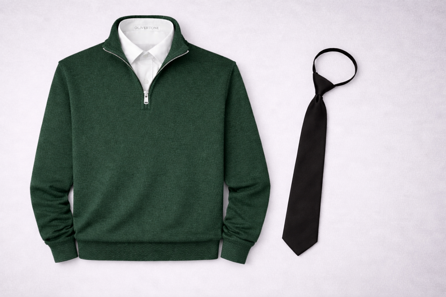 Forest Green Quarter Zip – 3-in-1 (Without Tie)