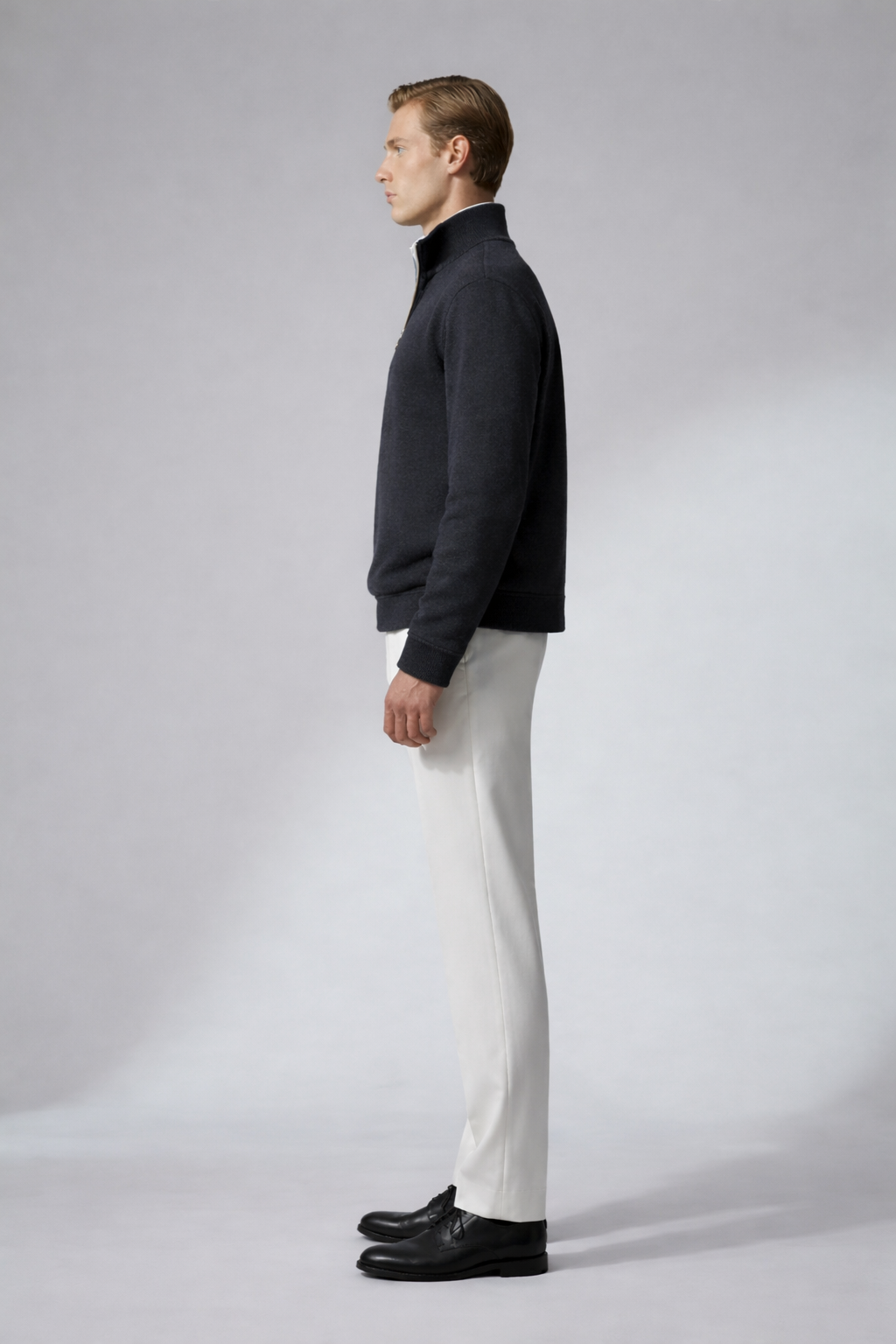 Charcoal Grey Quarter Zip – 3-in-1 (Without Tie)