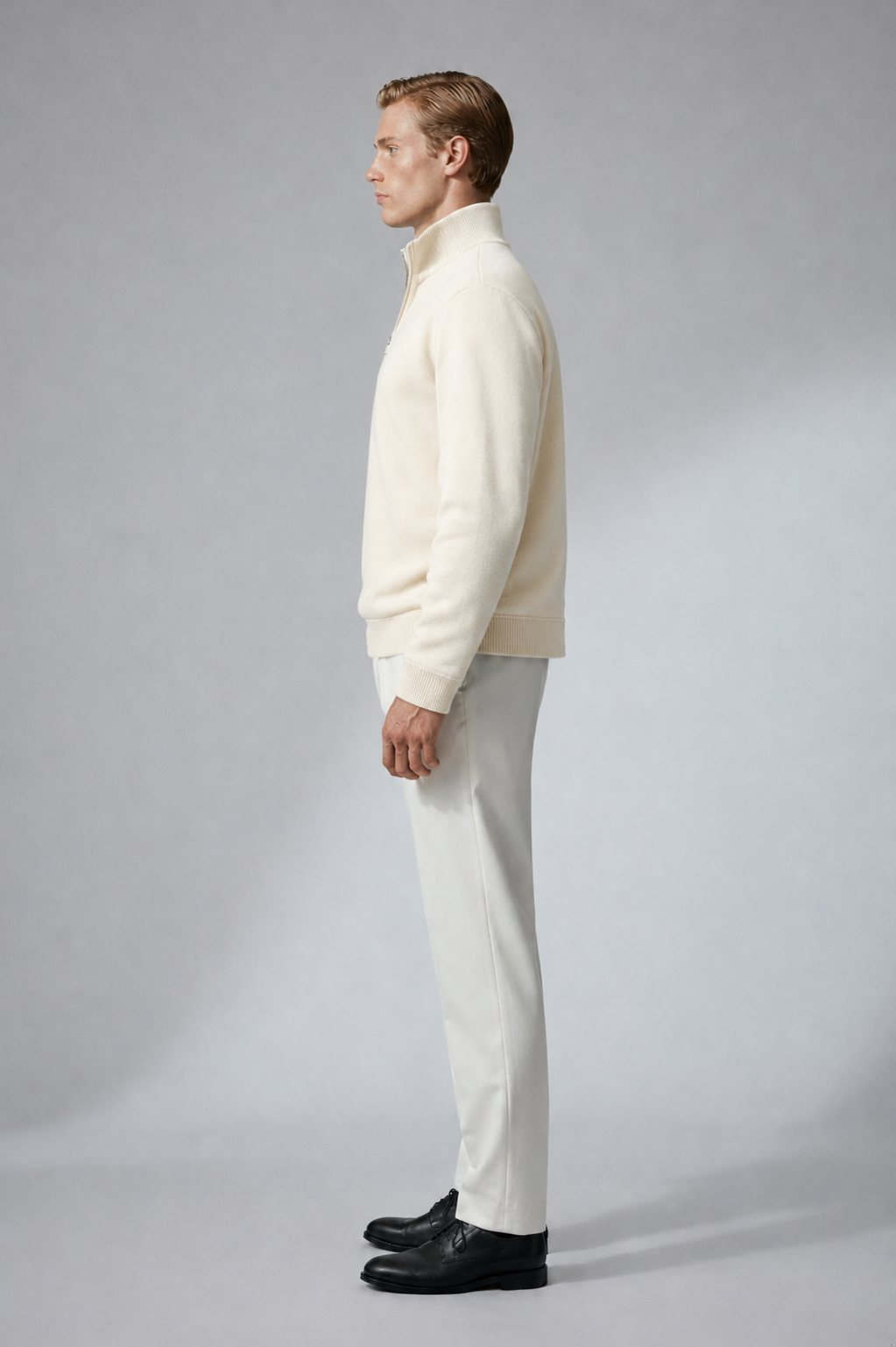 Ecru Ivory Quarter Zip – 3-in-1 (Without Tie)