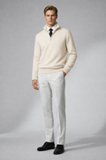 Ecru Ivory Quarter Zip – 3-in-1 (Without Tie)
