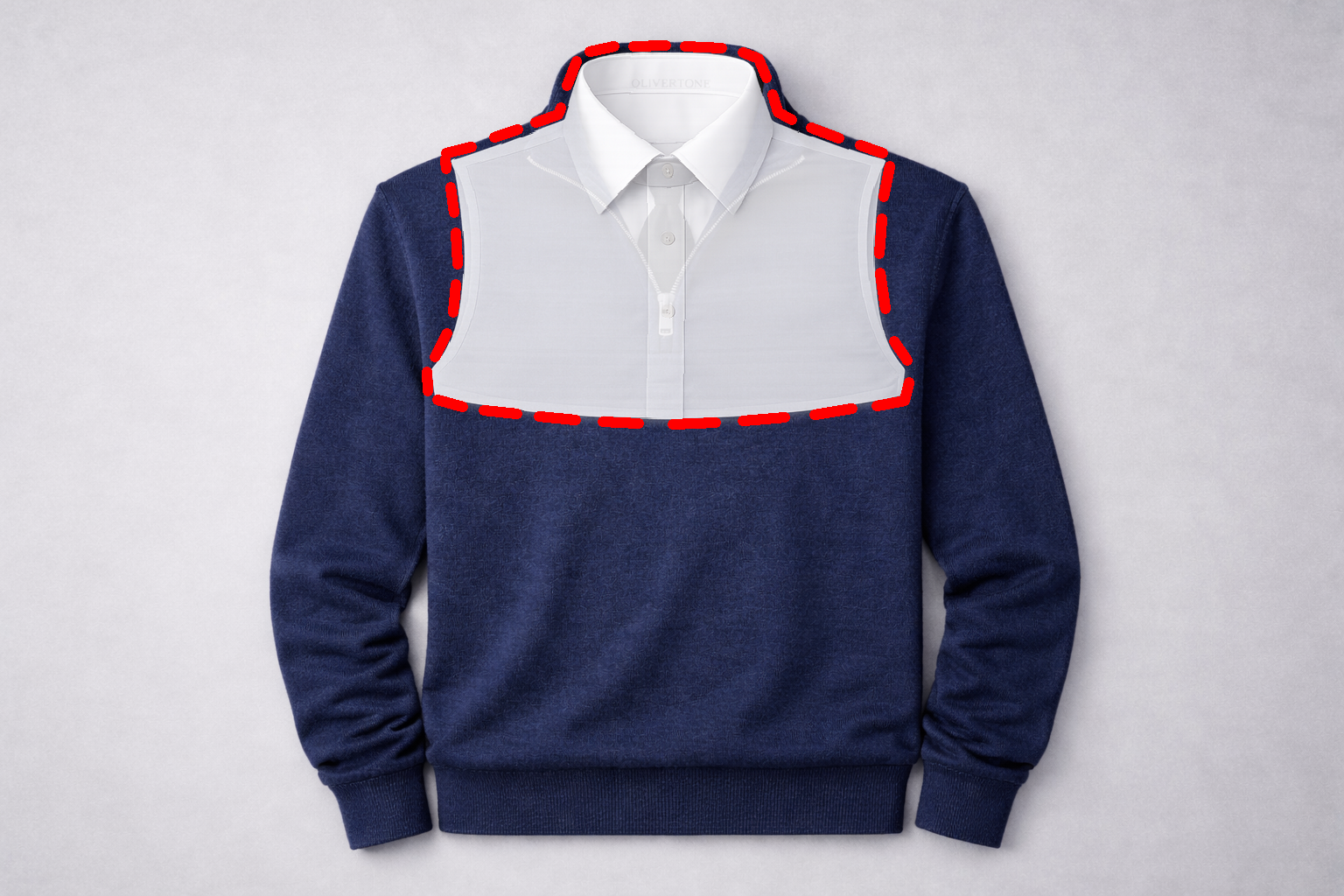Navy Quarter Zip – 3-in-1 (Without Tie)