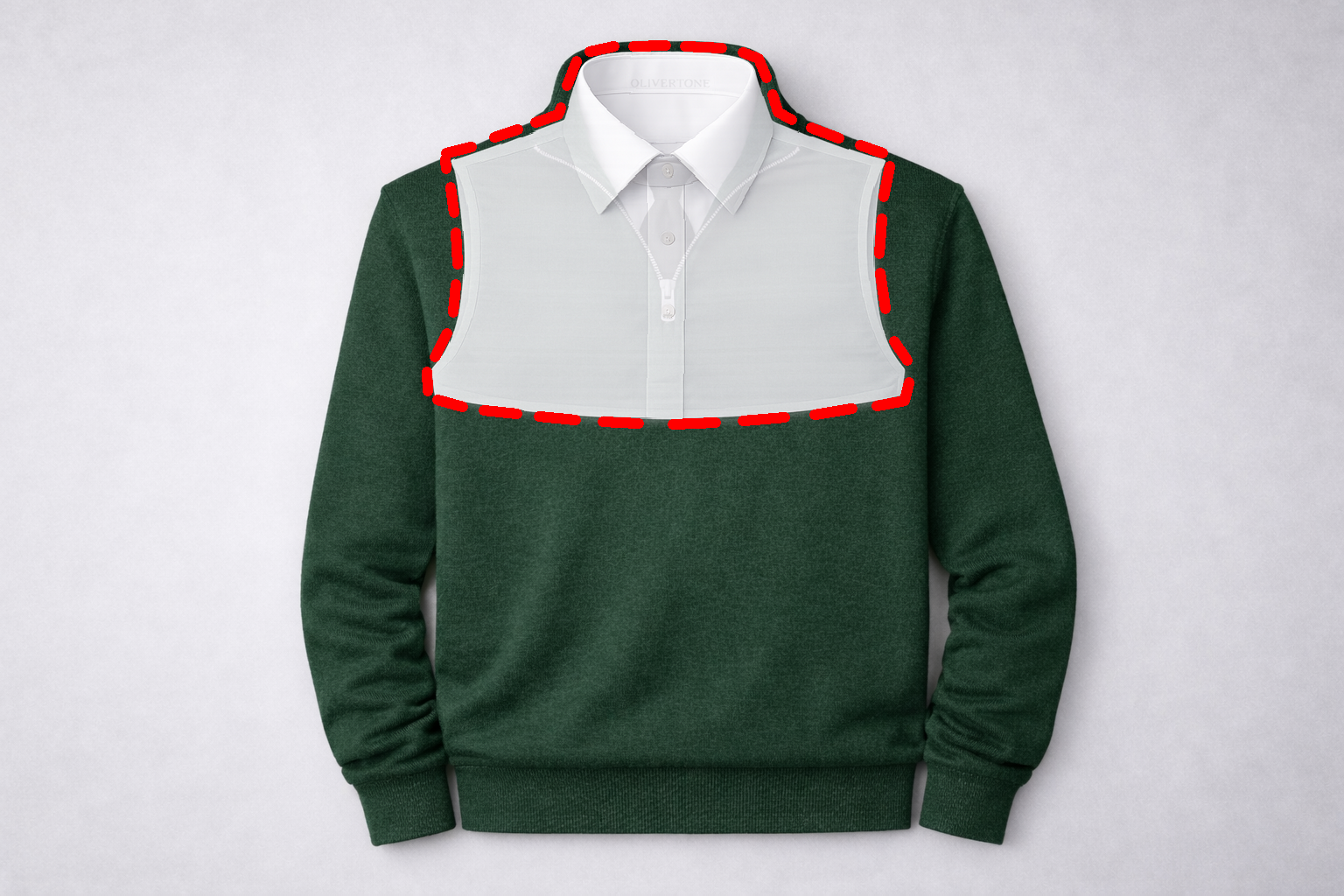 Forest Green Quarter Zip – 3-in-1 (Without Tie)